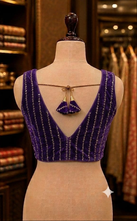 THE SIGNATURE V BLOUSE - ROYAL PURPLE