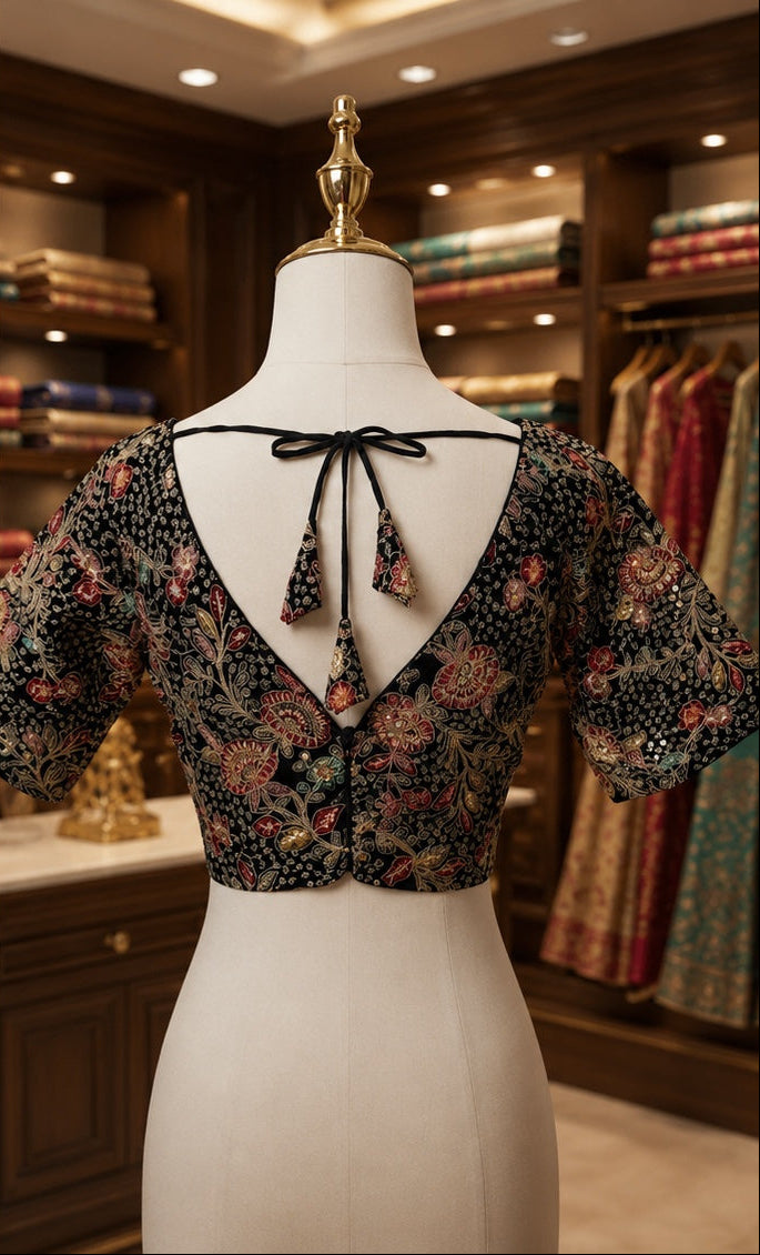 THE AFTERGLOW BLOUSE - BLACK