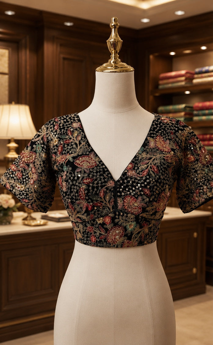 THE AFTERGLOW BLOUSE - BLACK